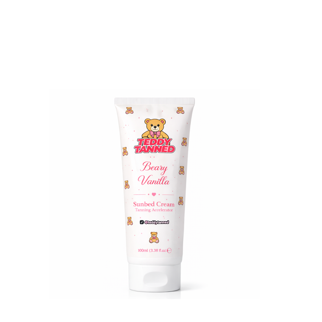 Travel Size Teddy Tanned Beary Vanilla Sunbed Cream Tanning Accelerator - 100ml